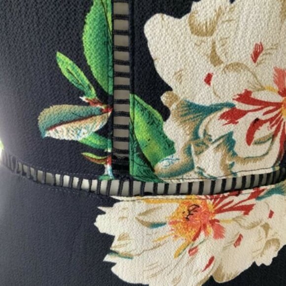 Zesica Floral Halter Strappy Back Maxi Dress Blue L - Picture 9 of 11